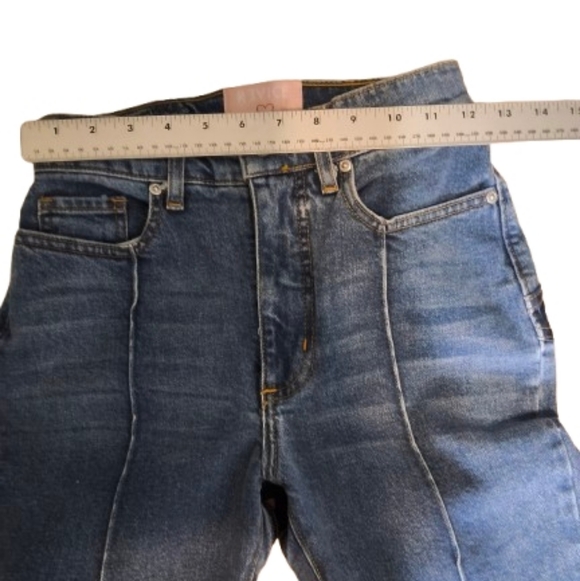 Revice Denim Star Patchwork Flare Jeans High Rise Two Tone Festival Y2K USA 25 - Picture 6 of 12